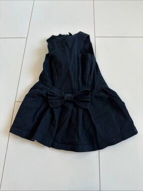 CHLOE Classic Navy Bow-Accent Girls' Dress 2 authentic